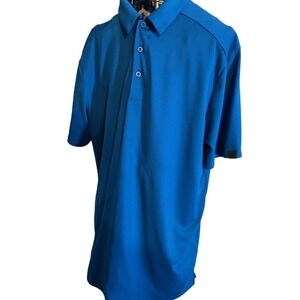OGIO Mens Blue Performance Golf Polo Shirt L/G McElroy Years Fusion